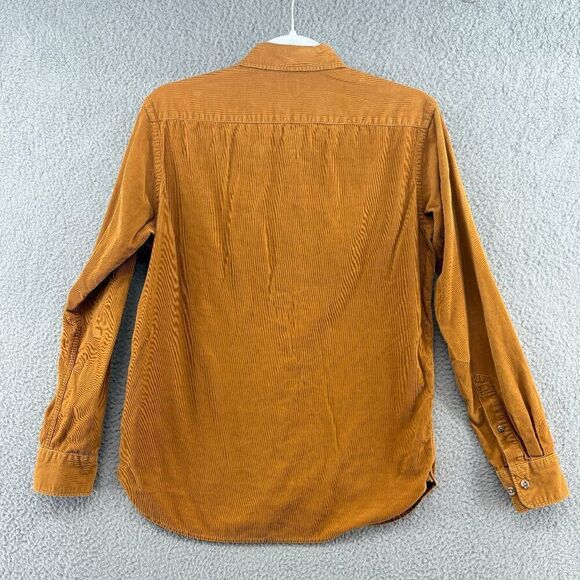 Uniqlo Shirt Mens Size XS Mustard Corduroy Long Sleeve - Picture 2 of 9